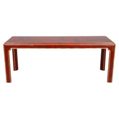 Mesa baja Chinoiserie roja