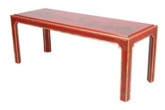 Mesa baja Chinoiserie roja