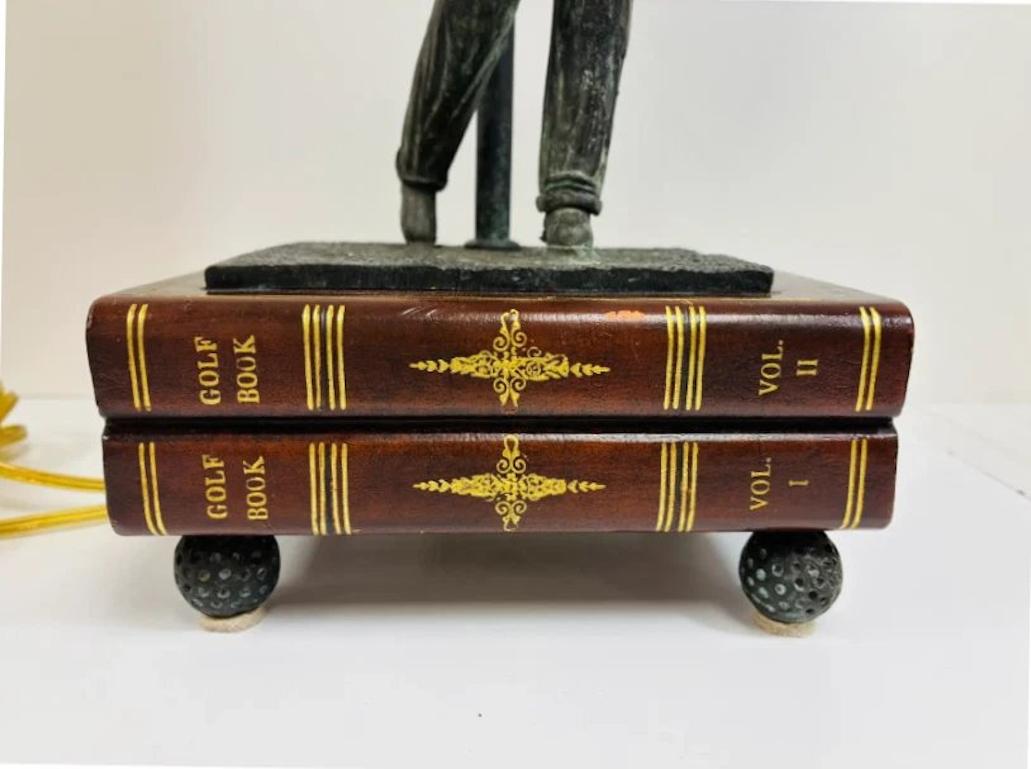 Maitland Smith Bronze Golfer Table Lamp For Sale 2