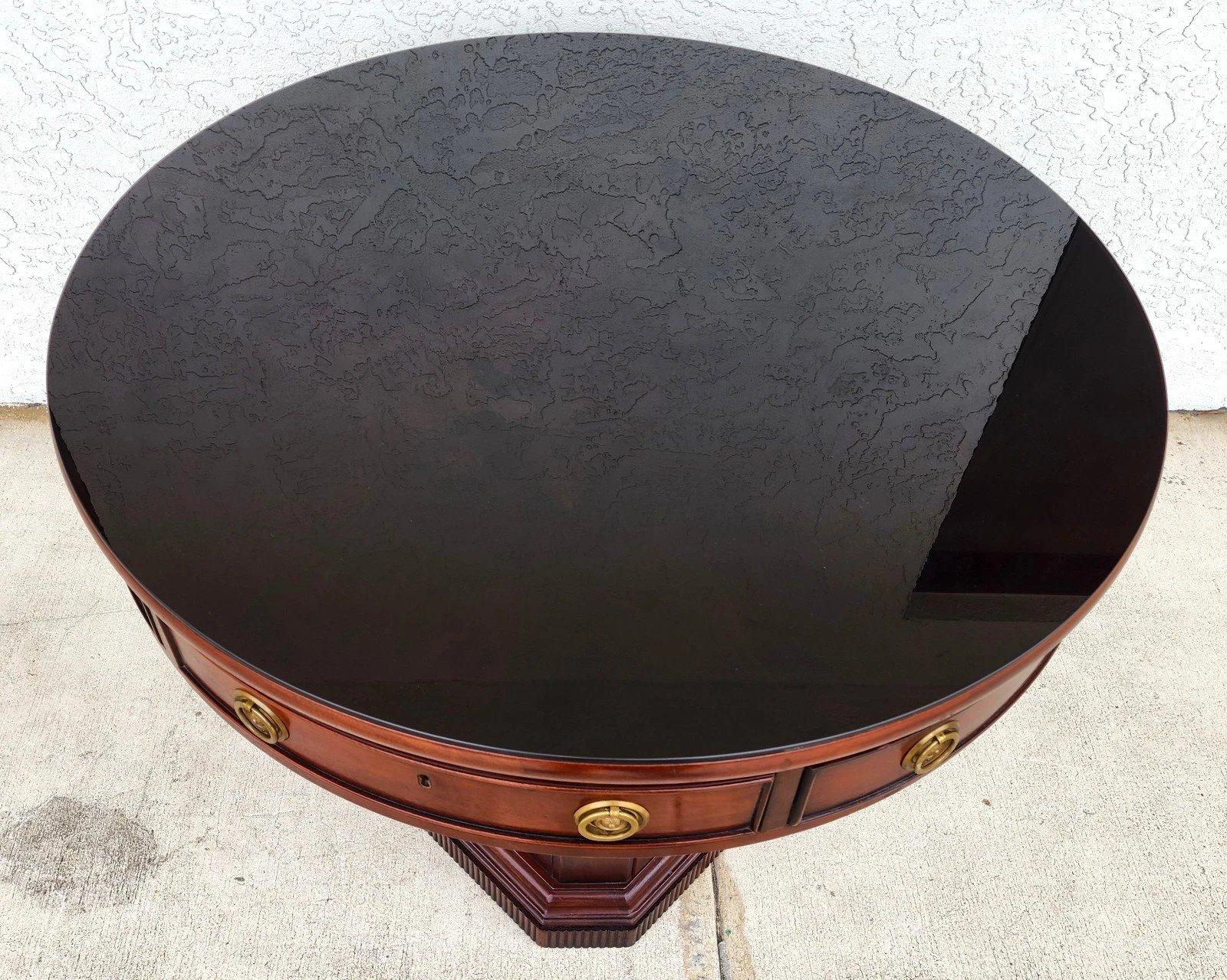 Late 20th Century Ralph Lauren Mahogany Library Center Table For Sale