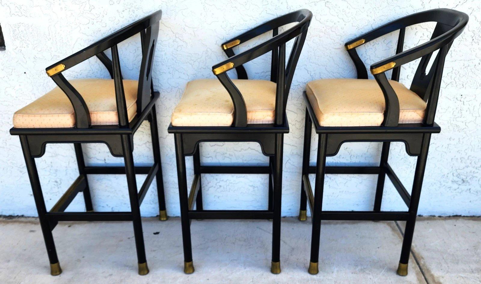Fine XX secolo Sgabelli da bar asiatici Ming Ming di James Mont by Century Furniture in vendita