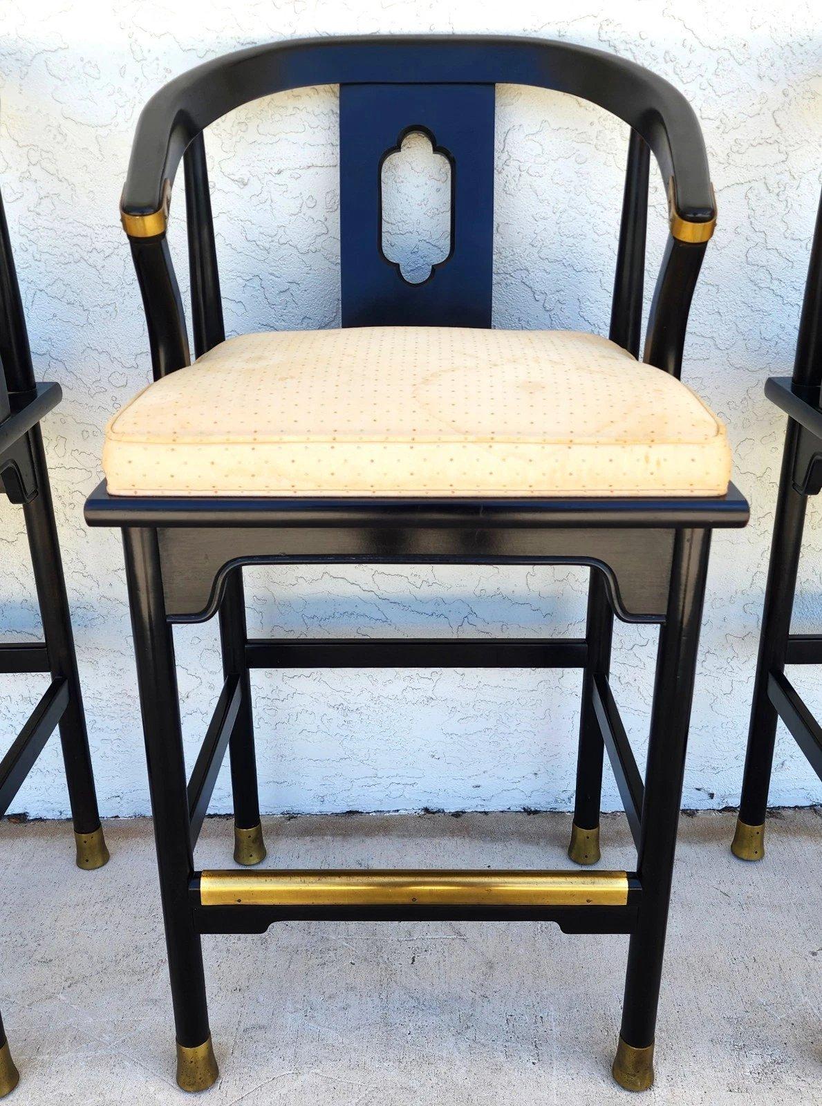 Sgabelli da bar asiatici Ming Ming di James Mont by Century Furniture in vendita 2