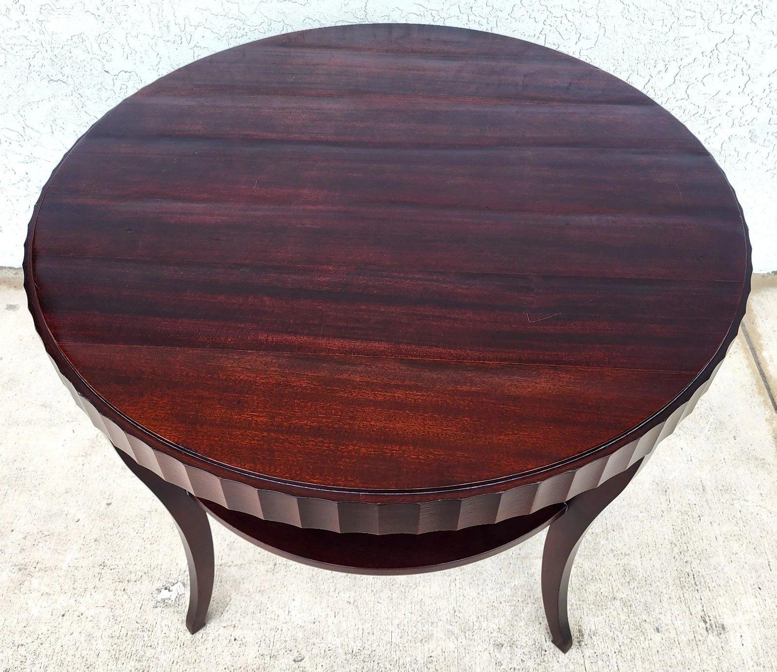 Baker Barbara Barry Fluted Edge Table For Sale 1