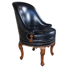 Maitland Smith Leather Chair Swivel Game Desk