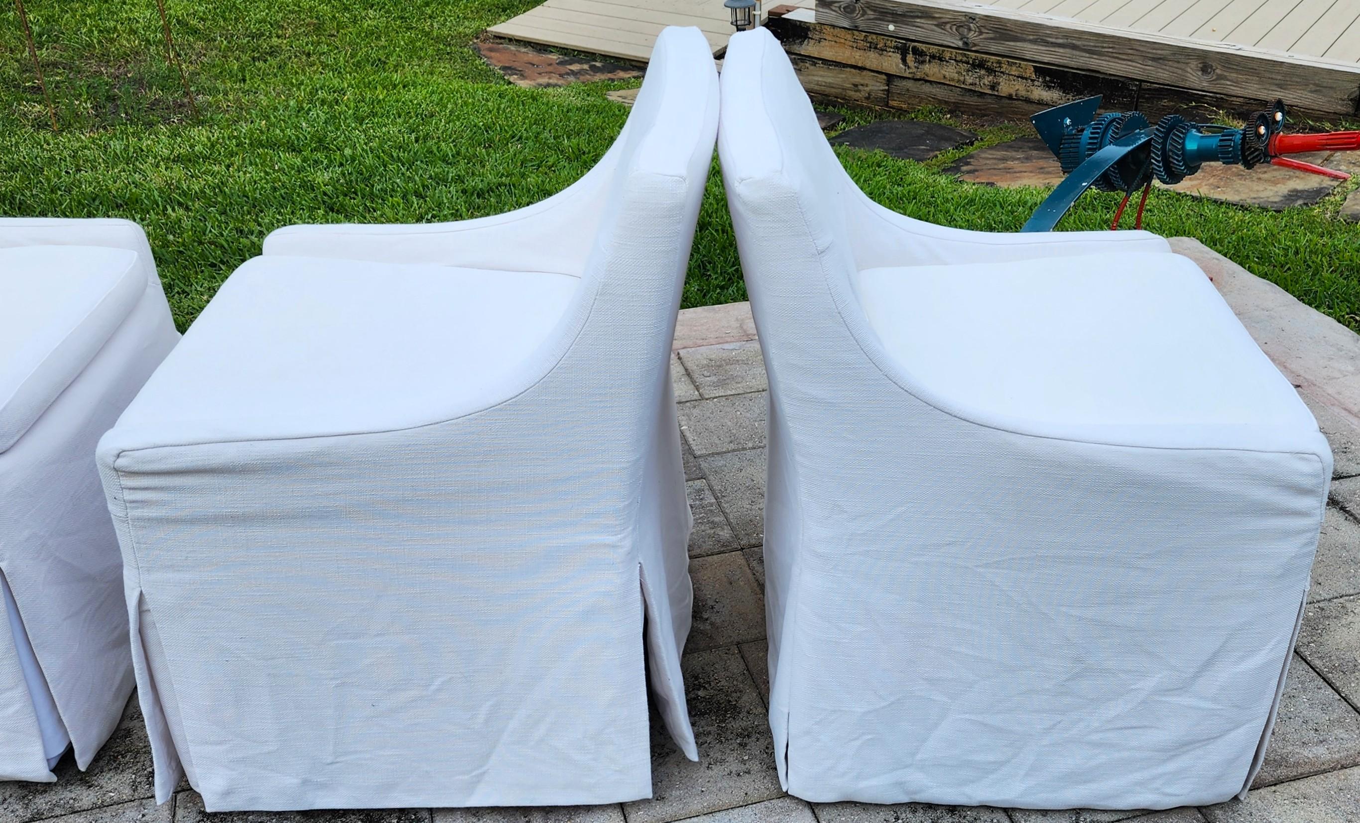 Restoration Hardware Low Belgian Slope Arm SLIPCOVERS ONLY 4er-Set im Angebot 1