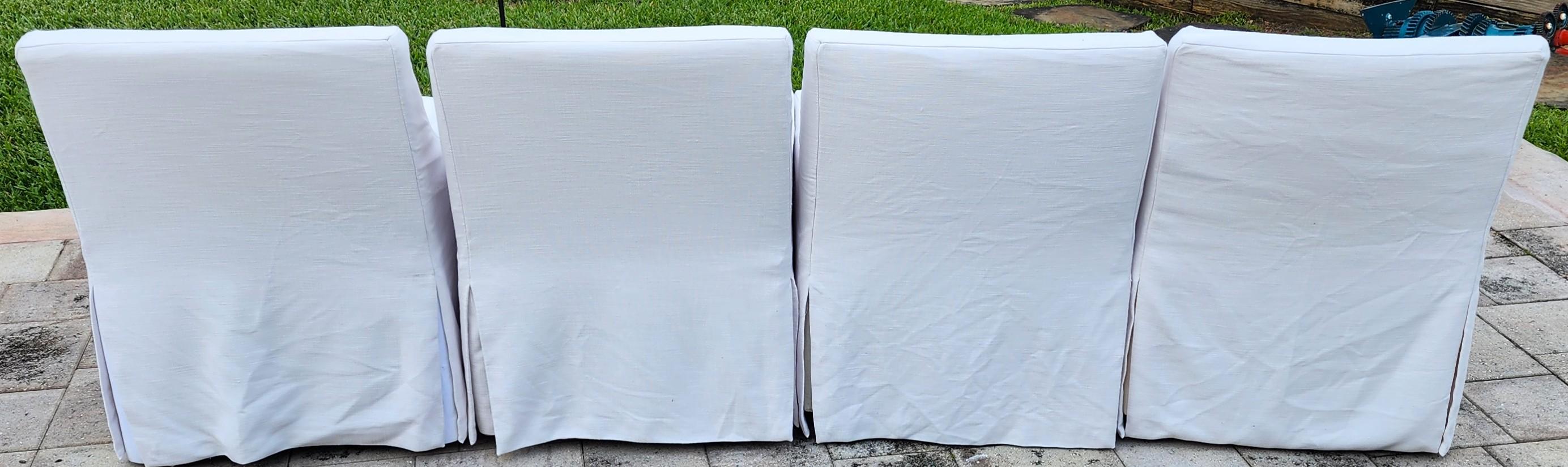 Restoration Hardware Low Belgian Slope Arm SLIPCOVERS ONLY 4er-Set im Angebot 3