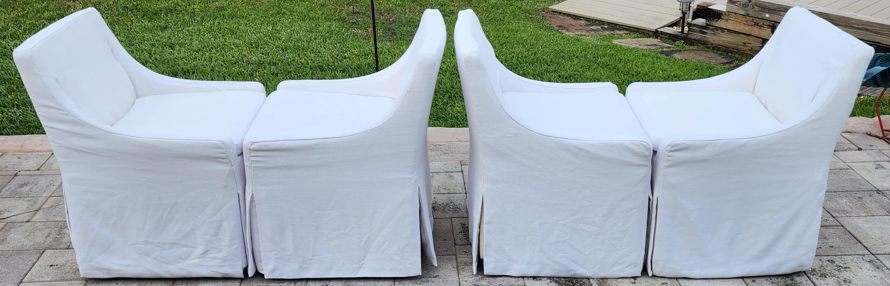 Restoration Hardware Low Belgian Slope Arm SLIPCOVERS ONLY 4er-Set im Angebot 6