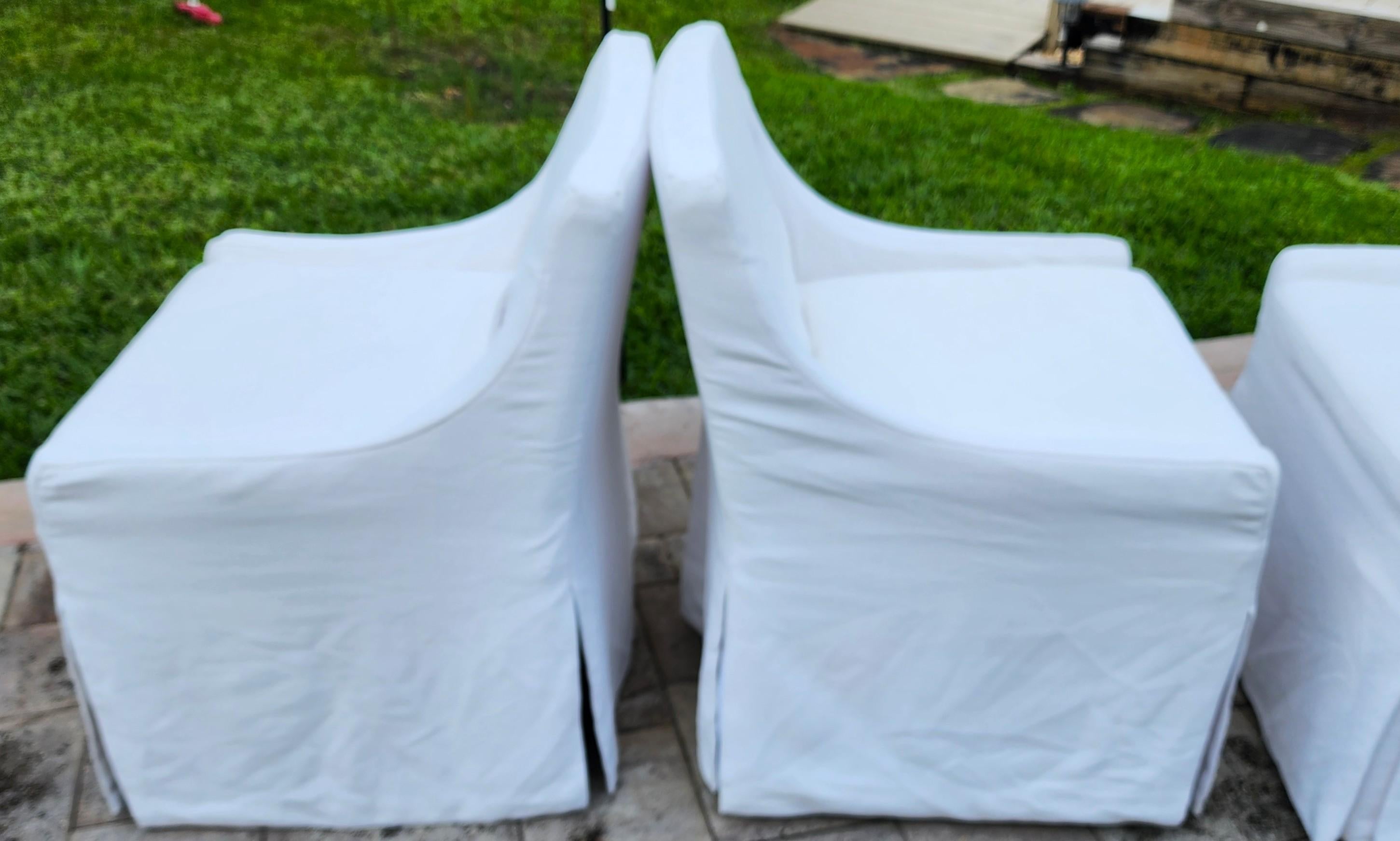 Restoration Hardware Low Belgian Slope Arm SLIPCOVERS ONLY 4er-Set im Angebot 2
