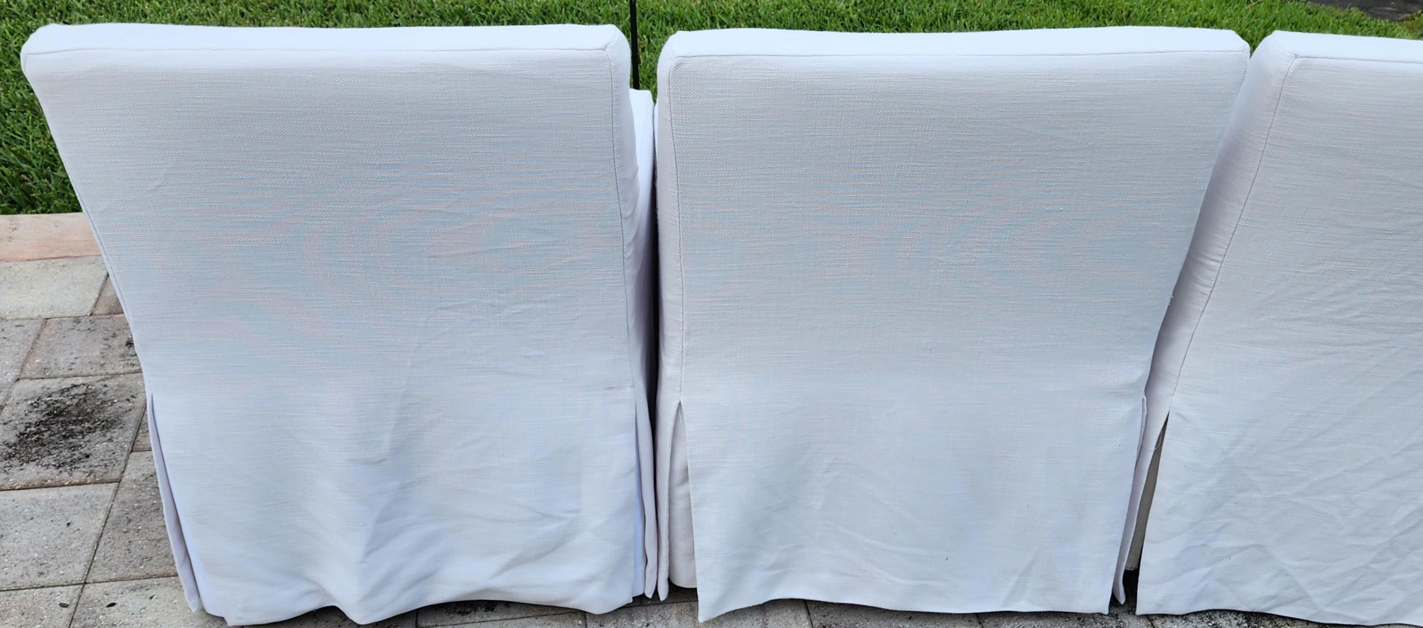 Restoration Hardware Low Belgian Slope Arm SLIPCOVERS ONLY 4er-Set im Angebot 4