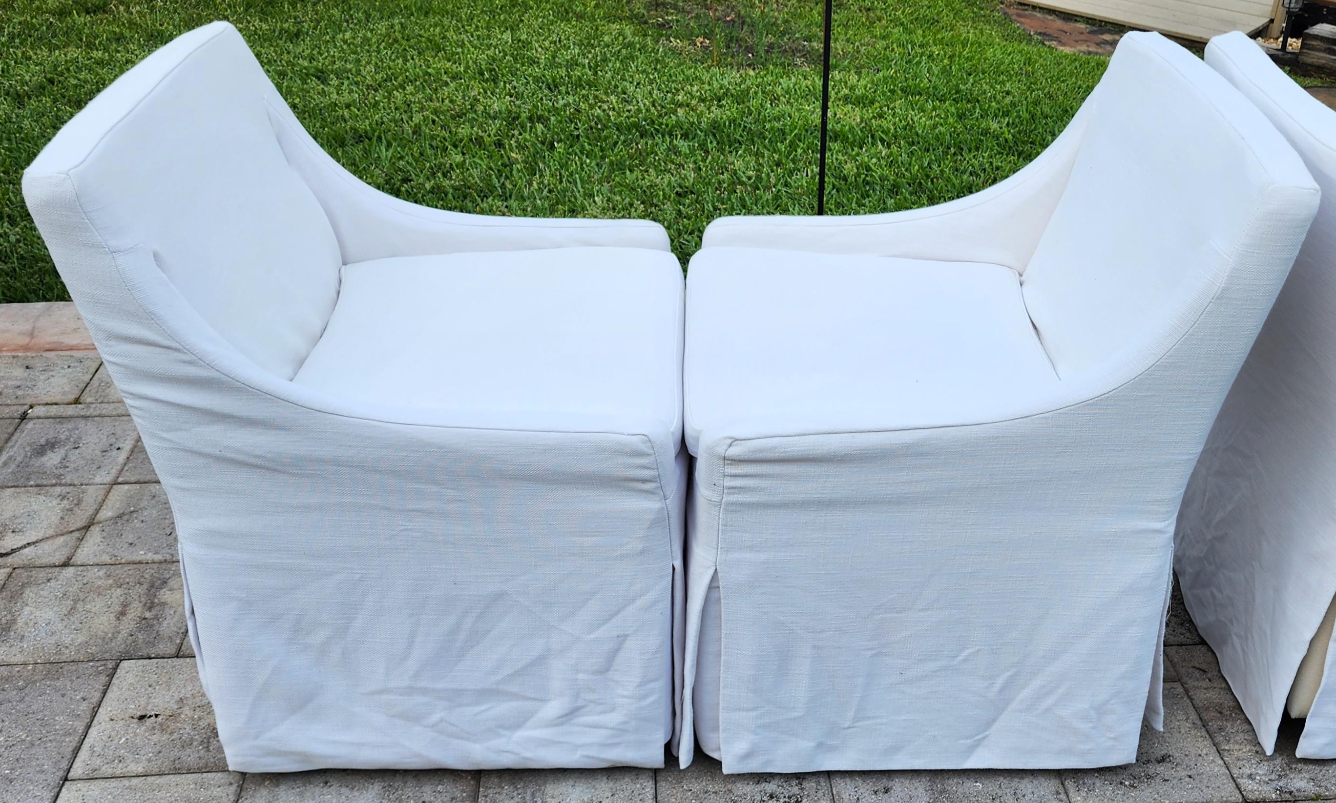 Restoration Hardware Low Belgian Slope Arm SLIPCOVERS ONLY 4er-Set im Angebot 8