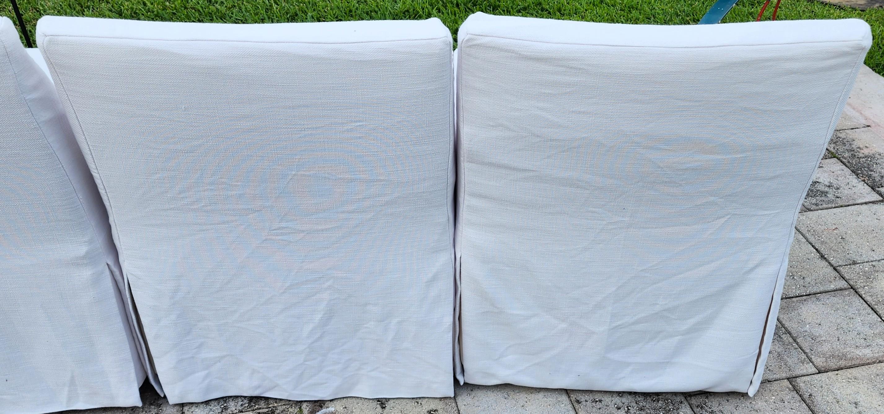 Restoration Hardware Low Belgian Slope Arm SLIPCOVERS ONLY 4er-Set im Angebot 5