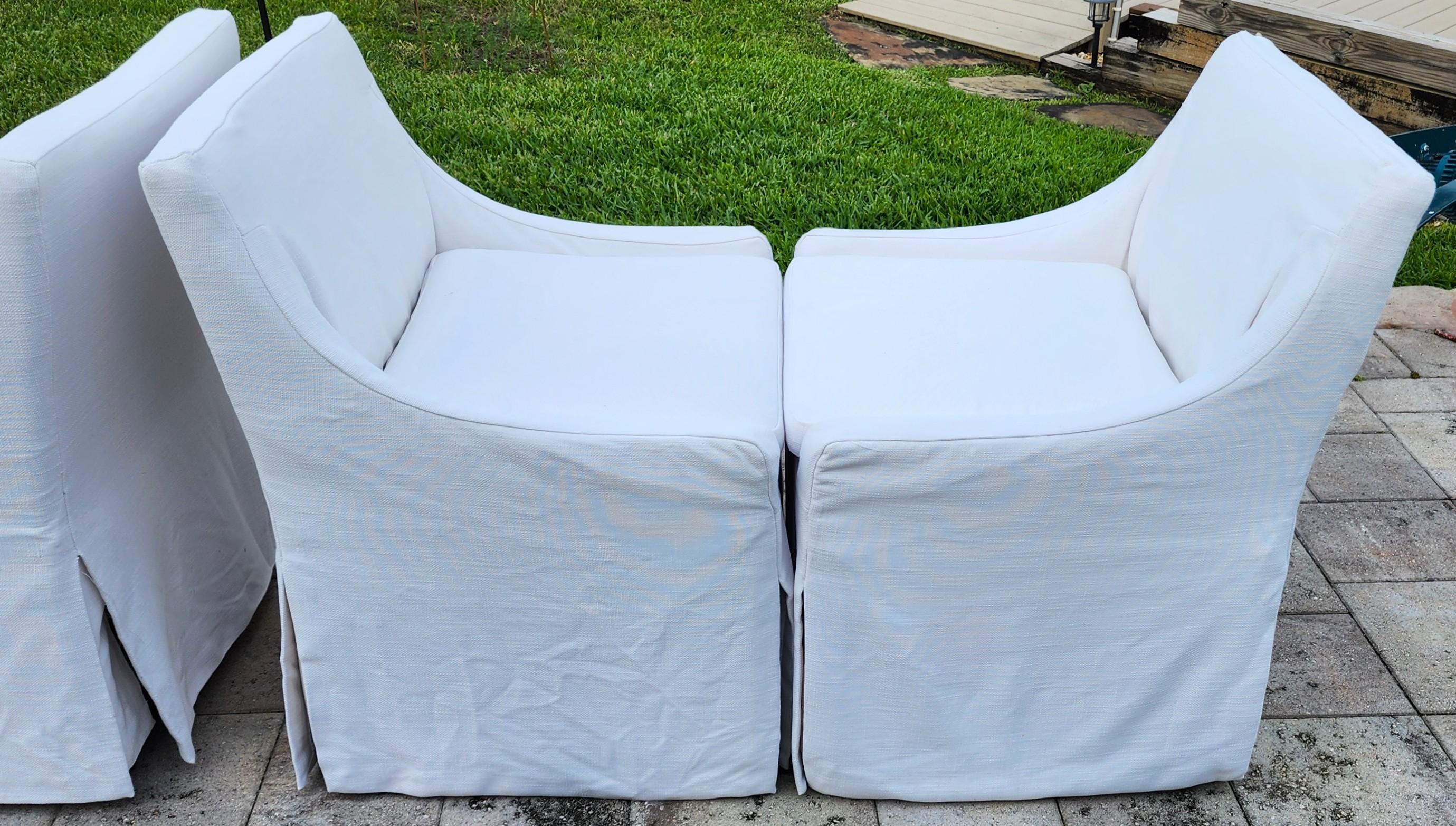Restoration Hardware Low Belgian Slope Arm SLIPCOVERS ONLY 4er-Set im Angebot 7