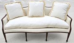 Anitque Mahogany Serpentine Hepplewhite Style Sofa