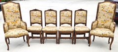 Interior Crafts Chicago French Provincial Carved Dining Chairs 1960s Set of 6