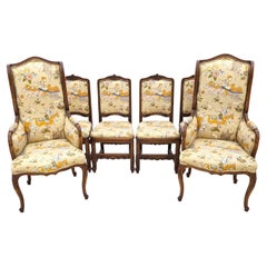 Interior Crafts Chicago French Provincial Carved Dining Chairs 1960s Set of 6