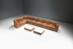 Modular (10) Vintage DS-11 Modular Sofa in original cognac leather De Sede Swiss
