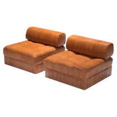 DS-88 Lounge-Sessel aus cognacfarbenem Patchwork-Leder von Team De Sede für De Sede Swiss