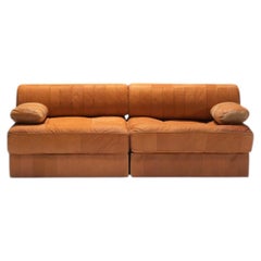 DS-88 patchwork cognac sofa by Team De Sede for De Sede Swiss