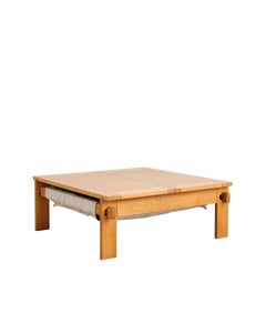 Tage Poulsen Screwless Oak Cocktail Table with Folding Top and Linen Storage