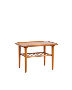 Holger Georg Jensen Teak Side Table with Magazine Shelf for Kubus, 1960s