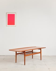 Danish Teak Wood Coffee Table by Grete Jalk, Mid-Century Design 1950s