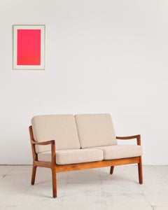 Zweisitzer-Sofa aus der Mitte des Jahrhunderts, Senator Series, Teakholzkommode von Ole Wanscher