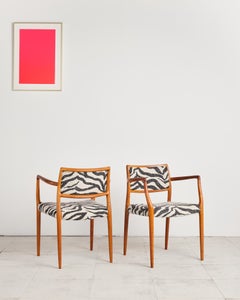 Set of 2 Niels O. Møller Model 65 Armchairs, Denmark 1968