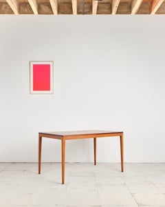 German Extendable Dining Table in Teak and Oak by Hartmut Lohmeyer, Mid-Century