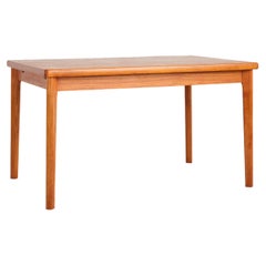 Mesa de comedor extensible danesa de Henning Kjærnulf, de teca, diseño de los años 60, MCM
