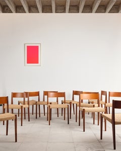 Raro set di 12 sedie da pranzo in teak "Pia" di Poul Cadovius, risalenti alla metà del secolo scorso
