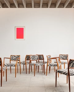 Set of 8, Niels O. Møller Model 65 & 80, Teak Dining Chairs & Armchairs, Denmark
