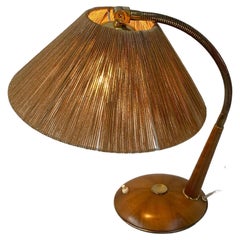 Swiss Teak Table Lamp, Mod. 2655, by Frits Muller for Temde Leuchten, 1970s.