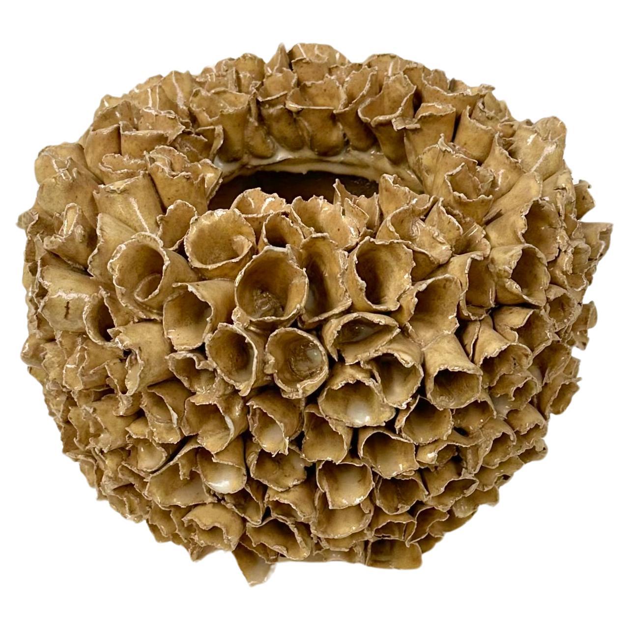 Dutch Ceramic Handmade Vase “Coral” by Maria Verhaegh, 1997.