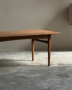 Rectangular teak coffee table, 1960s