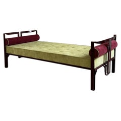Vanessa single daybed Tobia Scarpa for S.Gavina 1970 bordeaux and green finiture