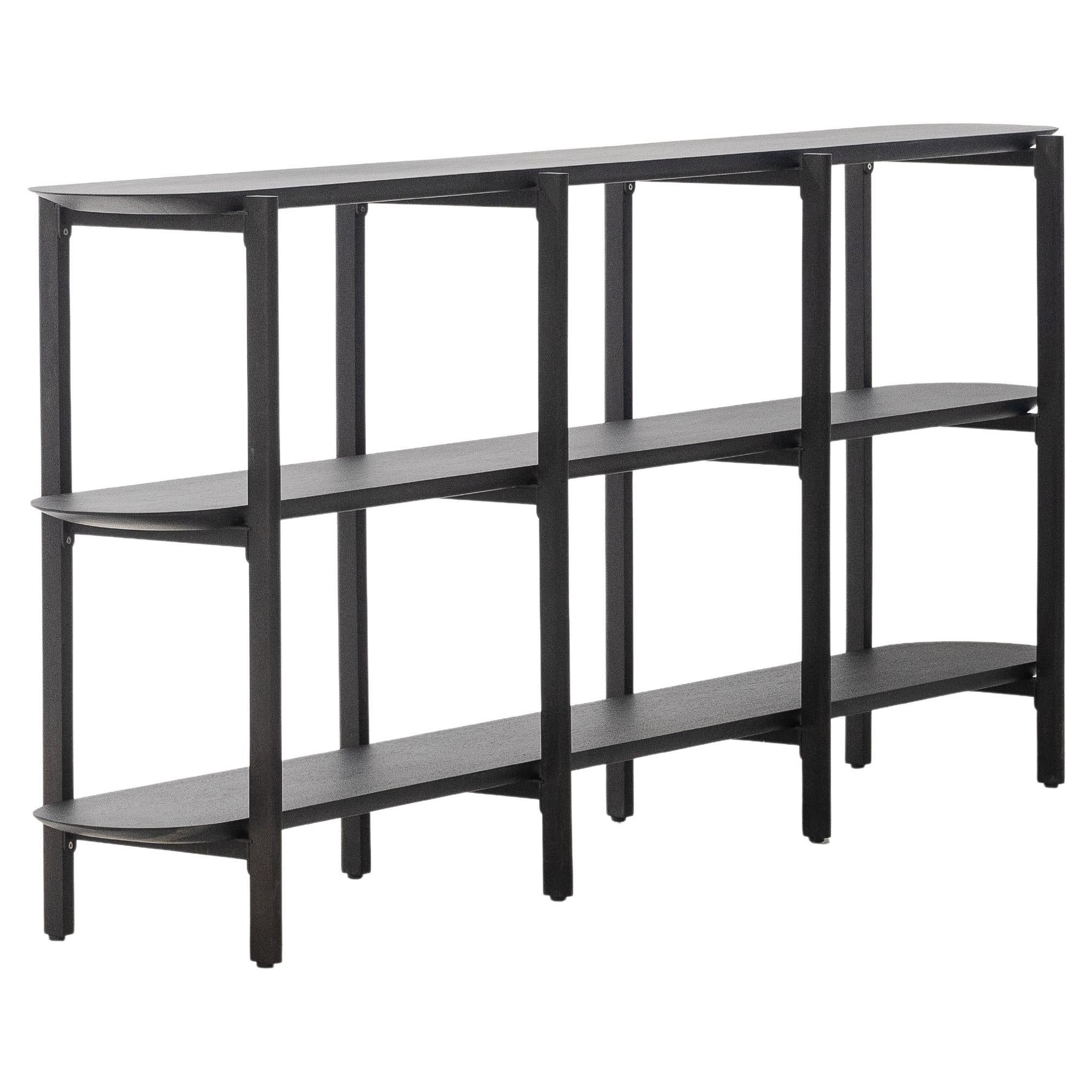 AERO shelf, Charcoal Black Monkey Pod Wood