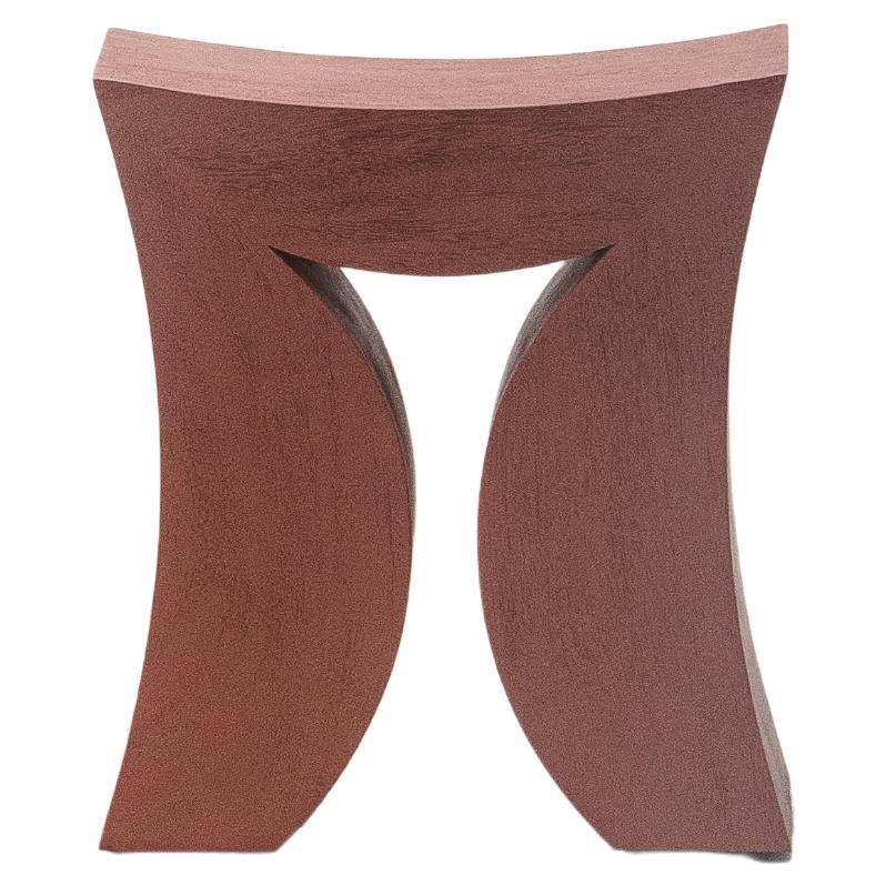 Torii, Taburete de Madera de Vaina de Mono Rojo Soli Áspero