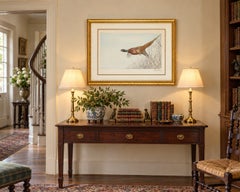 Léon Danchin Signed Color Etching “Pheasant in Flight", circa 1930, Framed