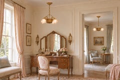 Two Belle Époque Style Gilt-Metal Flower Basket Chandeliers, circa 1930