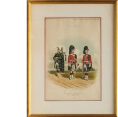 Framed Set of Four Richard Simkin British Military Lithographs, 1892–1896