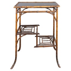 19th Century English Chinoiserie Bamboo Side Table