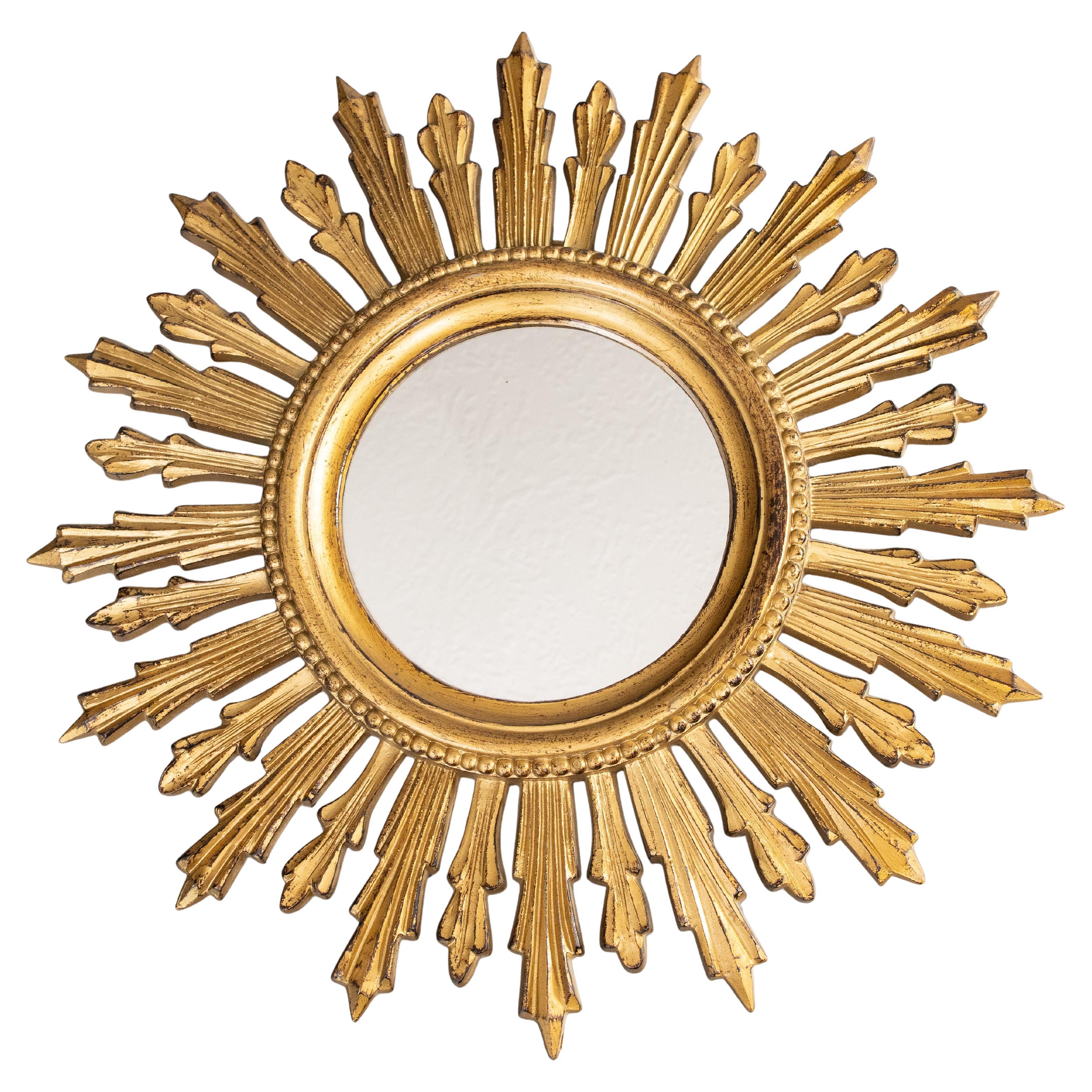 Vintage Italian Gilt Sunburst Mirror