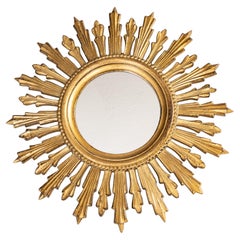Espejo Vintage Italiano Dorado Sunburst