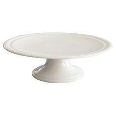 19th Century Dutch White Ironstone Cake Stand