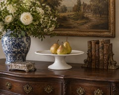 19th Century Dutch White Ironstone Cake Stand