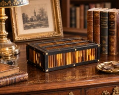 19th Century Anglo Indian Ebony & Porcupine Quill Box