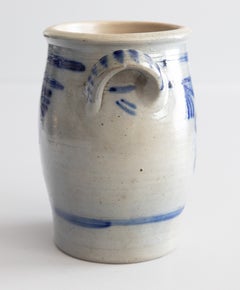 19th Century Westerwald German Salt Glazed Stoneware Crock