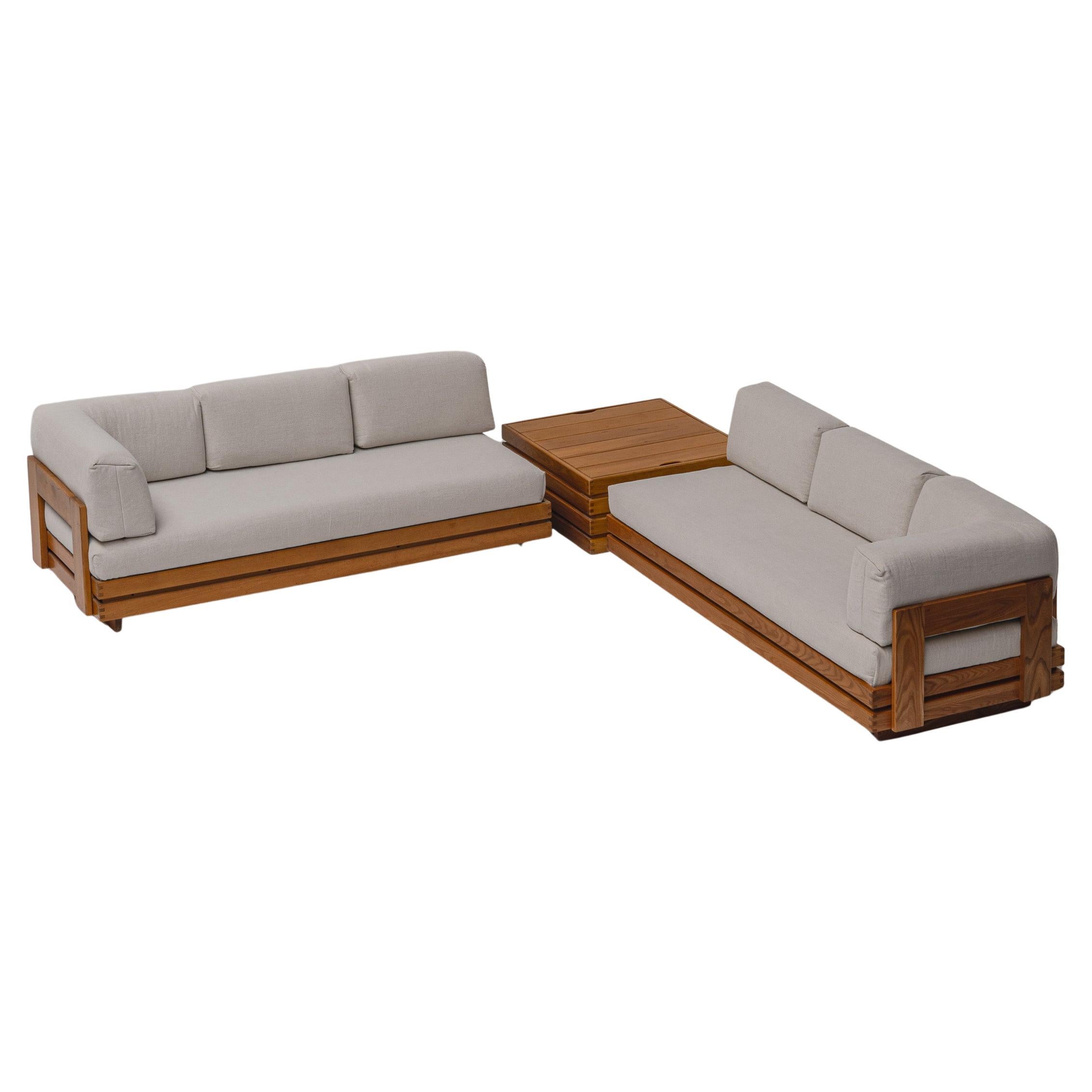 Maison Regain, Wohnzimmer-Set, Frankreich, 1970er Jahre