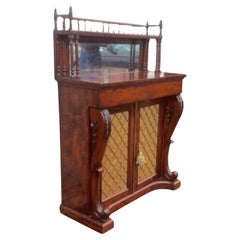 Quality Antique William IV Mahogany Narrow Chiffonier Cabinet Cupboard