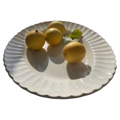 Piatto ovale smerlato in pietra ferrosa inglese J.&G. Meakin